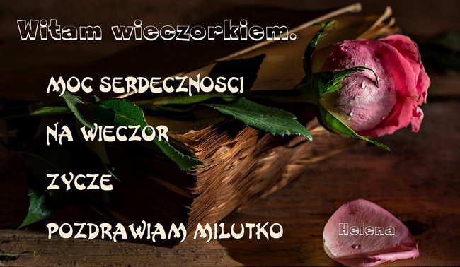 Milusiego wieczorku życzy Helena.