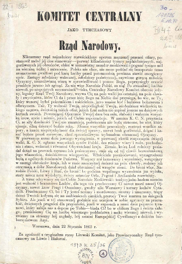 159 rocznica wybuchu powstania styczniowego(1863)
