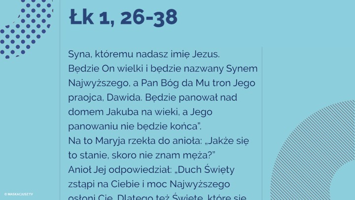 8 grudnia niedziela Uroczystość Niepokalanego Poczęcia NMP